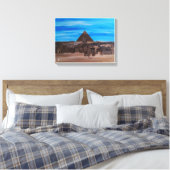 Die Große Sphinx und die Pyramide von Khafre Leinwanddruck (Insitu (Schlafzimmer))