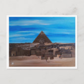 Die Große Sphinx und die Pyramide von Khafre Postkarte (Vorderseite)