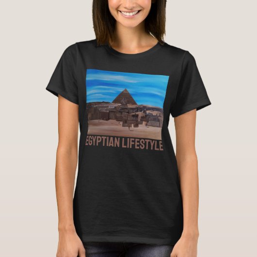 Die Große Sphinx und die Pyramide von Khafre T-Shirt (Vorderseite)