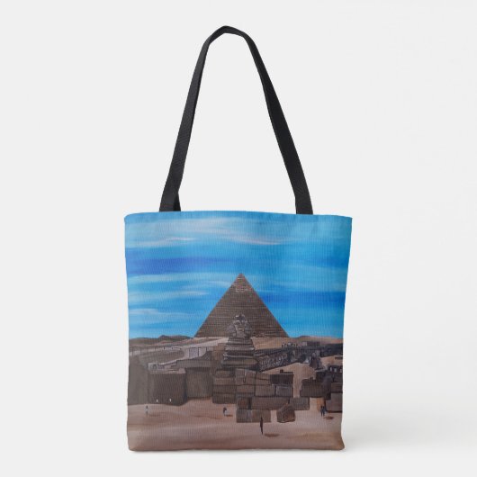 Die Große Sphinx und die Pyramide von Khafre Tasche (Rückseite)
