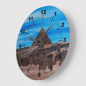 Die Große Sphinx und die Pyramide von Khafre Wanduhr (Winkel)