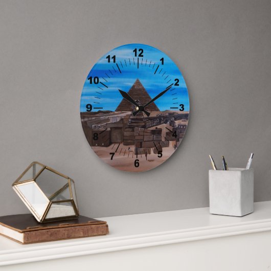 Die Große Sphinx und die Pyramide von Khafre Wanduhr (Büro)