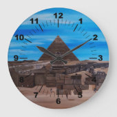 Die Große Sphinx und die Pyramide von Khafre Wanduhr (Vorderseite)
