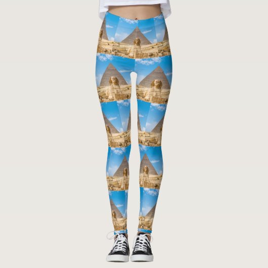 DIE GROSSE SPHINX UND DIE PYRAMIDEN ÄGYPTISCHER Le Leggings (Vorderseite)
