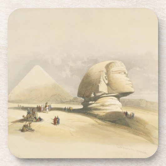Die große Sphinx und die Pyramiden von Giseh, von Getränkeuntersetzer (Vorderseite)