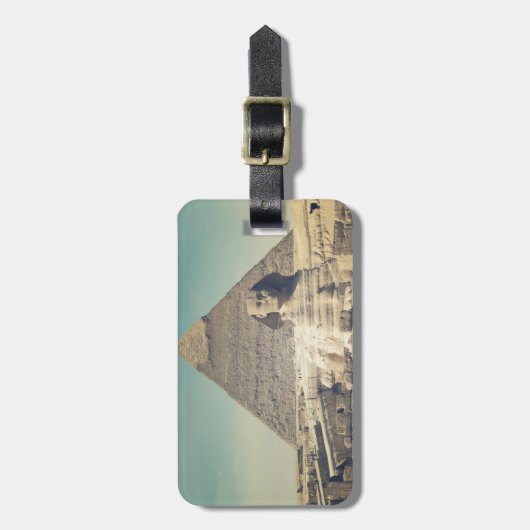 Die große Sphinx von Giseh Gepäckanhänger (Vorderseite vertikal)