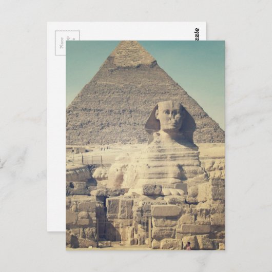 Die große Sphinx von Giseh Postkarte (Vorne/Hinten)