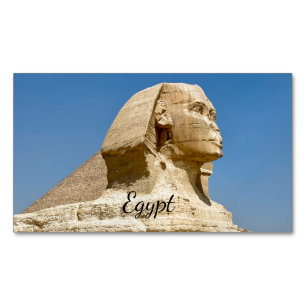 Die Große Sphinx von Giza vor einem klaren blauen  Magnetische Visitenkarte