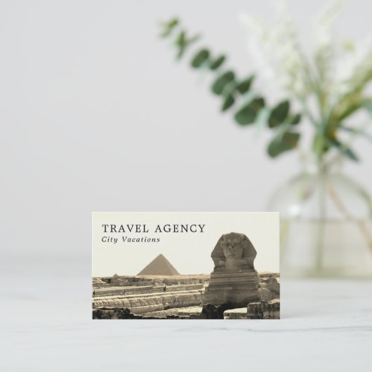 Die große Sphinx von Gizeh, Ägypten, Reisen Agent Visitenkarte (Stehend Vorderseite)