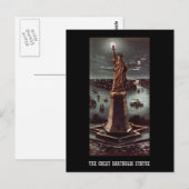 Die große Statue von Bartholdi Postkarte (Vorne/Hinten)