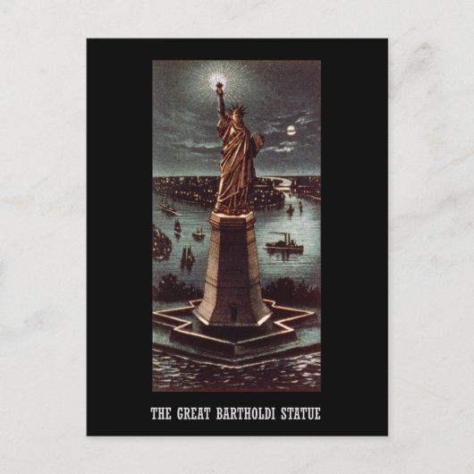 Die große Statue von Bartholdi Postkarte (Vorderseite)