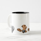 Die große Tanuki Heist-Tasse Zweifarbige Tasse (Vorderseite Links)