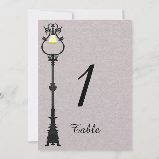 Die große Tischnummer der einfachen Hochzeit (Rückseite)