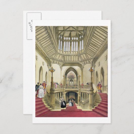 Die Große Treppe, das Schloss Windsor, von "A Hist Postkarte (Vorne/Hinten)