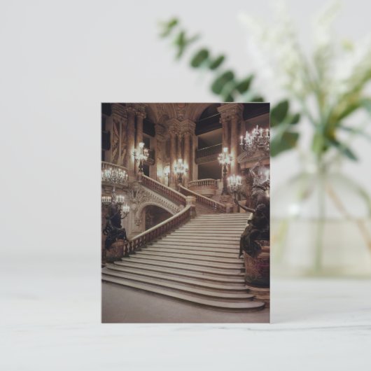 Die große Treppe der Oper-Garnier Postkarte (Stehend Vorderseite)