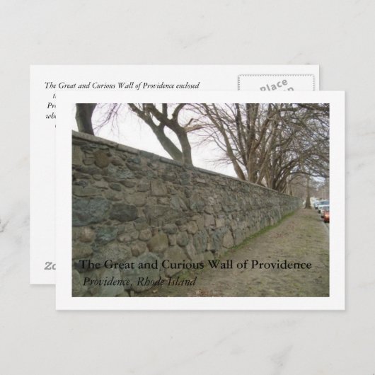 Die große und merkwürdige Mauer der Vorsehung Postkarte (Vorne/Hinten)
