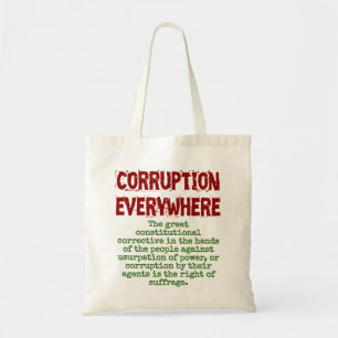 Die große Verfassungskorrektur - Korruption Q Tragetasche