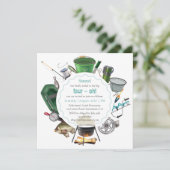 Die große Vier-Ach-Fischerei | 40. Geburtstag Einladung (Stehend Vorderseite)