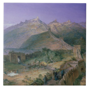 Die große Wand von China, 1886 (w/c) Fliese