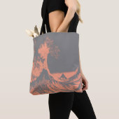 Die große Wave Tote Tasche Blau & Grau (Von Nahem)