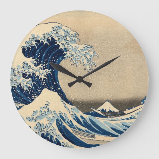 Die Große Welle, 1830-1833 von Katsushika Hokusai Große Wanduhr (Vorderseite)