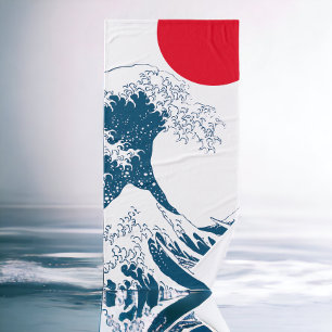 Die große Welle ab der modernen Drehung Kanagawa Badhandtuch Set