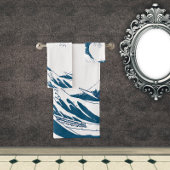 Die große Welle ab der modernen Drehung Kanagawa Badhandtuch Set