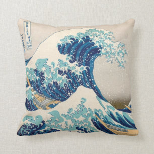 Die große Welle bei Kanagawa Wurfkissen Kissen