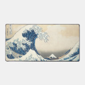 die große Welle Berg Fuji Malerei japanischen Kuns Schreibtischunterlage (Vorderseite)