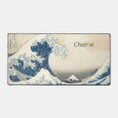 die große Welle Berg Fuji Malerei japanischen Kuns Schreibtischunterlage (Vorderseite)