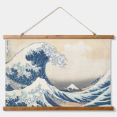 Die große Welle — berühmtes Japanisch Wandteppich Mit Holzrahmen (Vorne)