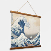 Die große Welle — berühmtes Japanisch Wandteppich Mit Holzrahmen (Gewinkelt)