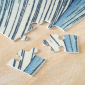 Die große Welle (blaue und goldene japanische Kuns Puzzle (Seite)