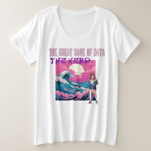 Die große Welle der Daten Größe T-Shirt (Design vorne)