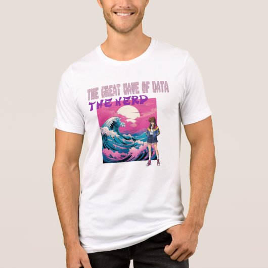 Die große Welle der Daten Tri-Blend Shirt (Vorderseite)