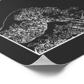 Die große Welle der Geduld (Gaman) auf Japanisch Poster (Ecke)