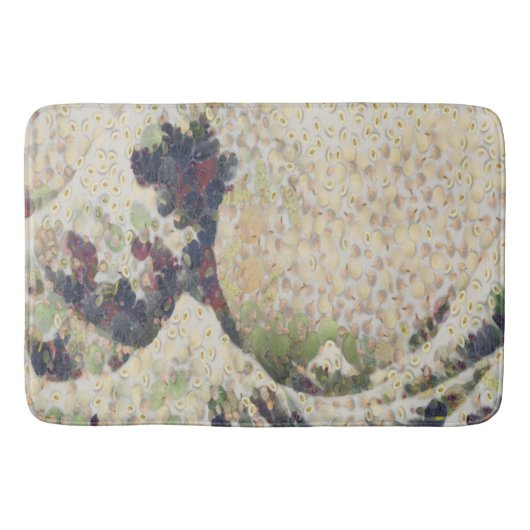 Die große Welle der Honeydew Melon Kunsthandwerk Badematte (Vorderseite)