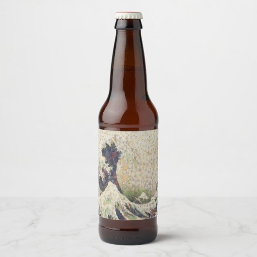 Die große Welle der Honeydew Melon Kunsthandwerk Bierflaschenetikett (Vorderseite)