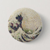 Die große Welle der Honeydew Melon Kunsthandwerk Button (Vorderseite)