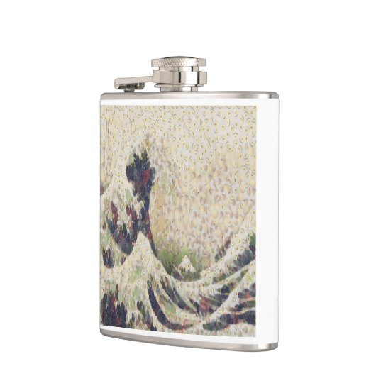 Die große Welle der Honeydew Melon Kunsthandwerk Flachmann (Links)