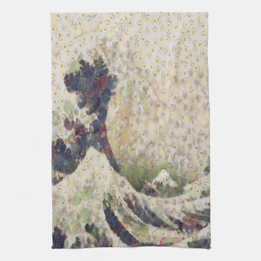 Die große Welle der Honeydew Melon Kunsthandwerk Geschirrtuch (Vertikal)