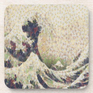 Die große Welle der Honeydew Melon Kunsthandwerk Getränkeuntersetzer