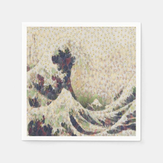 Die große Welle der Honeydew Melon Kunsthandwerk Serviette (Vorderseite)