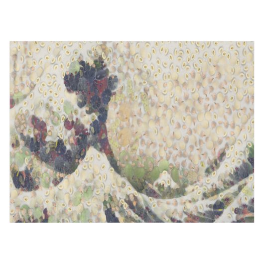 Die große Welle der Honeydew Melon Kunsthandwerk Tischdecke (Vorderseite (Horizontal))