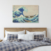 Die große Welle der japanischen Holzschnitt-Kunst Leinwanddruck (Insitu (Schlafzimmer))