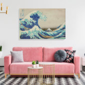 Die große Welle der japanischen Holzschnitt-Kunst Leinwanddruck (Insitu (Wohnzimmer))