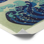 Die große Welle der japanischen Holzschnitt-Kunst Poster (Ecke)