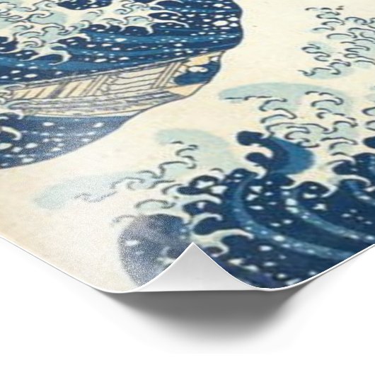 Die große Welle der japanischen Kunst vor Kanagawa Fotodruck (Ecke)