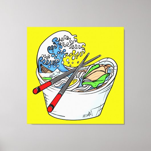 Die große Welle der Ramen Leinwanddruck (Vorderseite)