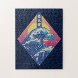 Die große Welle der Vaporwave Puzzle